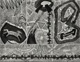 slab undeciphered I, II, III, IV (1995), 126 x 163 cm, wood-block prints, Indian ink on Japanese paper